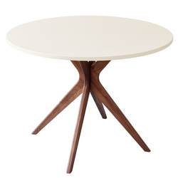 JUBI BOLD Runder Esstisch 100cm Eiche Perlweiß