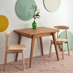 ENVELOPPE Table à manger extensible 90x65cm Plateau teinté chêne