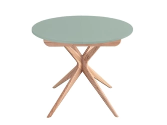 Ronde Uitschuifbare Eettafel JUBI 90cm Salie Groen