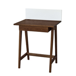 LUKA  Writing Desk 65x50cm with Drawer, Ashwood stained Walnut