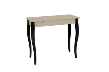 LILLO Schreibtisch 85x40cm Schwarze Beine / Braun Beige