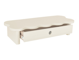 FLOWER Monitor Stand with Drawer 60cm Chalk White