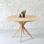 JUBI BOLD Round Dining Table 110cm Ashwood