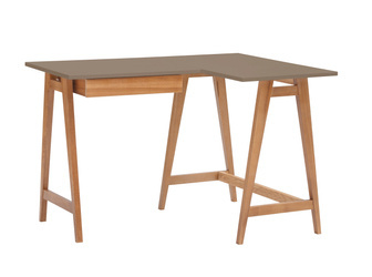 LUKA Corner Desk W 115cm x D 85cm Beaver Brown Oak Right Side