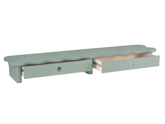 FLOWER 109cm Monitor Stand with Drawers Sage Green