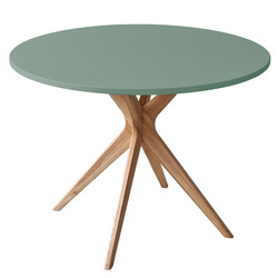 JUBI BOLD Round Dining Table 100cm Sage Green