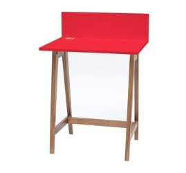 LUKA Bureau 65x50cm Chêne / Rouge