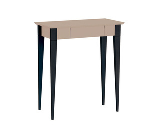 MIMO Schreibtisch 65x40cm Schwarz Beine Braun Beige