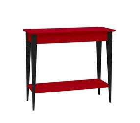 Table console MIMO 85x35cm - Pieds noirs / Rouge