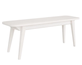 Banc 120x32x45 cm ENVELOPE frêne teinté blanc