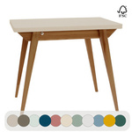 ENVELOPE Extendable Dining Table 90x65cm Chalk White Oak