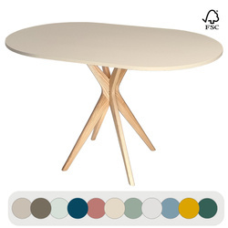 JUBI Racetrack Table Ovale 75x100cm Beige Brun