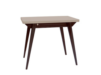 ENVELOPE Extendable Dining Table 90x65cm Brown Beige Walnut