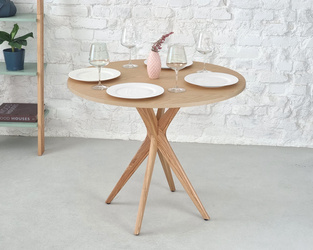 Table à Manger Ronde JUBI diamètre 60 cm Frêne