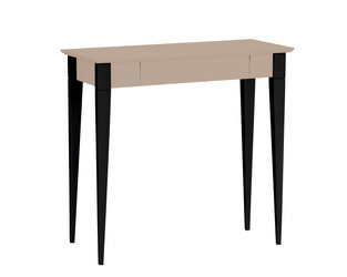 MIMO Schreibtisch 85x40cm Schwarze Beine Braun Beige