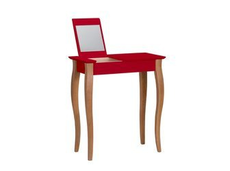 LILLO Coiffeuse avec miroir - 65x35cm Rouge