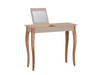 LILLO Dressing Table with Mirror 85x35cm Brown Beige
