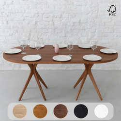 JUUBI 180x90cm Oval Dining Table Oak