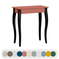 LILLO Bureau 65x40cm Pieds noirs / Rose antique