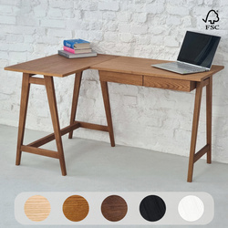 LUKA Hoekbureau B 135cm x D 85cm Eiken Linkerkant