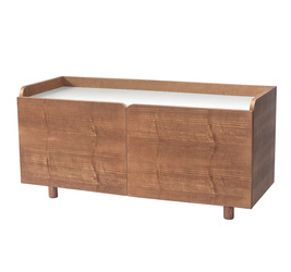 DABI Record Player Sideboard 110cm Oak White