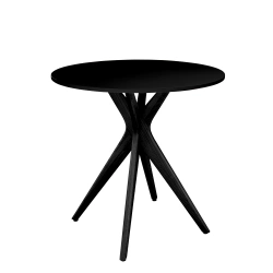 Runder Esstisch JUBI Durchm. 60cm Schwarz | Schwarze Beine