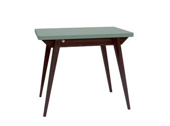 ENVELOPE Extendable Dining Table 90x65cm Sage Green Walnut