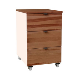 LUKA Storage Cabinet with Wheels W41xD50cm Oak Chalk White