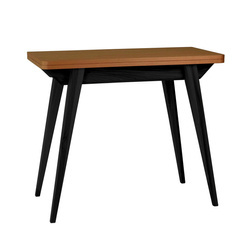 ENVELOPE Ausziehbarer Konsolentisch Klappbar 45x90cm Eiche Schwarz Beine