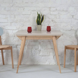 ENVELOPE Extendable Dining Table 90x65cm Brown Beige