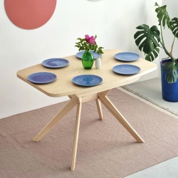 Table à manger ovale BIJU FIN 120x80, Bois de frêne