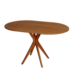 JUBI Racetrack Table Ovale 75x100cm Chêne
