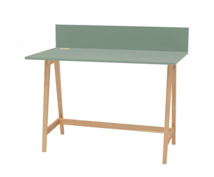 LUKA Writing Desk 110x50cm, Sage Green, Ashwood