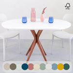 JUBI Racetrack Oval Table 75x100cm Oak White