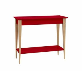 MIMO Table console avec étagère 85x35cm - Rouge