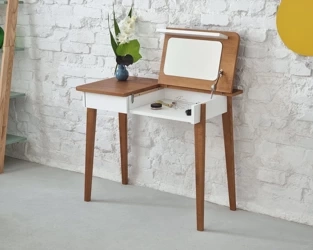 Bureau d'écriture Coiffeuse MeWise 90x48cm Frêne