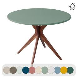 JUBI BOLD Ronde Eettafel 110cm Eik Saliegroen
