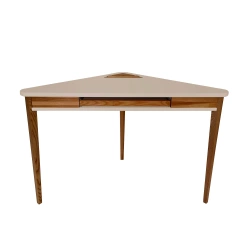 ASHME hoekbureau 114x85cm met toetsenbordlade Eik Bruin Beige