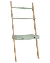 LENO Ladder Shelf Desk 79x183cm – Sage Green