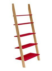 ASHME Ladder Shelf 85x35x180cm - Red