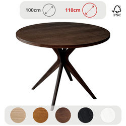 Table à manger ronde JUBI BOLD disponible en différentes tailles Noyer