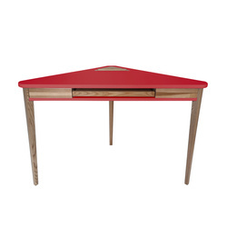 ASHME Corner Desk 114x85x85cm - Red