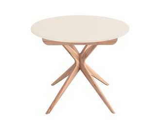 Ronde Uitschuifbare Eettafel JUBI 90cm Krijtwit