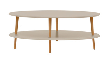OVO low Couchtisch Breit 110 x Tiefe 70cm - Braun Beige