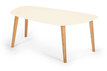 Endocarp Coffee Table 110x66x45cm - Chalk / Ashwood