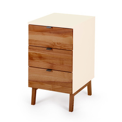 LUKA 3-Drawer Cabinet W41xD50cm Chalk White Oak