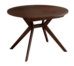Round extendable dining table 110cm Biju Walnut