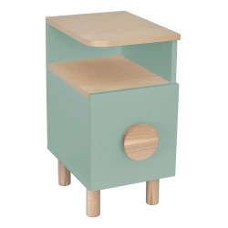Narrow Night Table with Drawer DABI MINI Right Sage Green