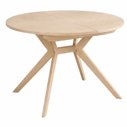 Round extendable dining table 110cm Biju Ash