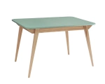 Uitschuifbare eettafel Envelope BOLD 120x80cm, Salie Groen Essenhout